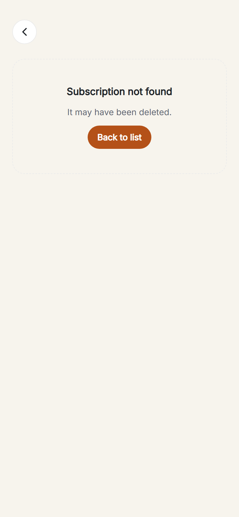 Cancellation workflow