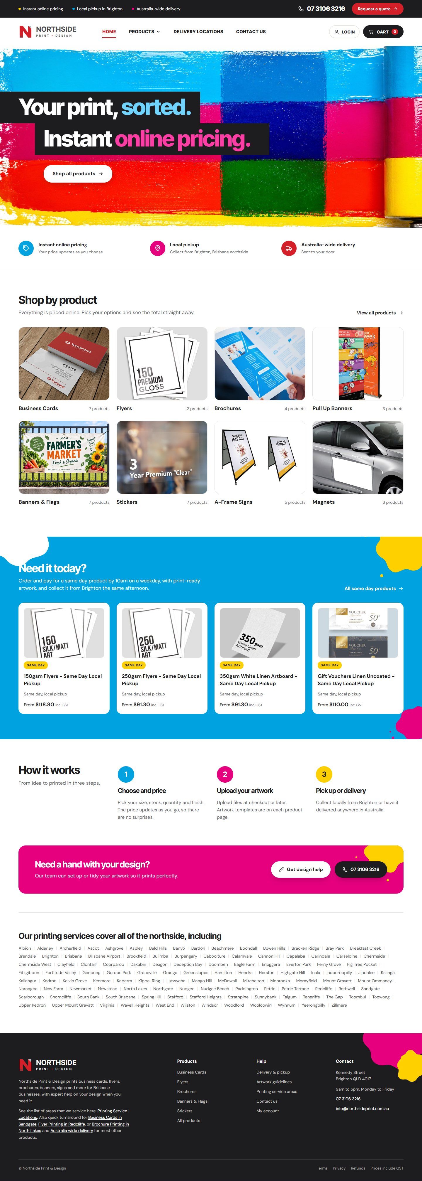 The full new home page