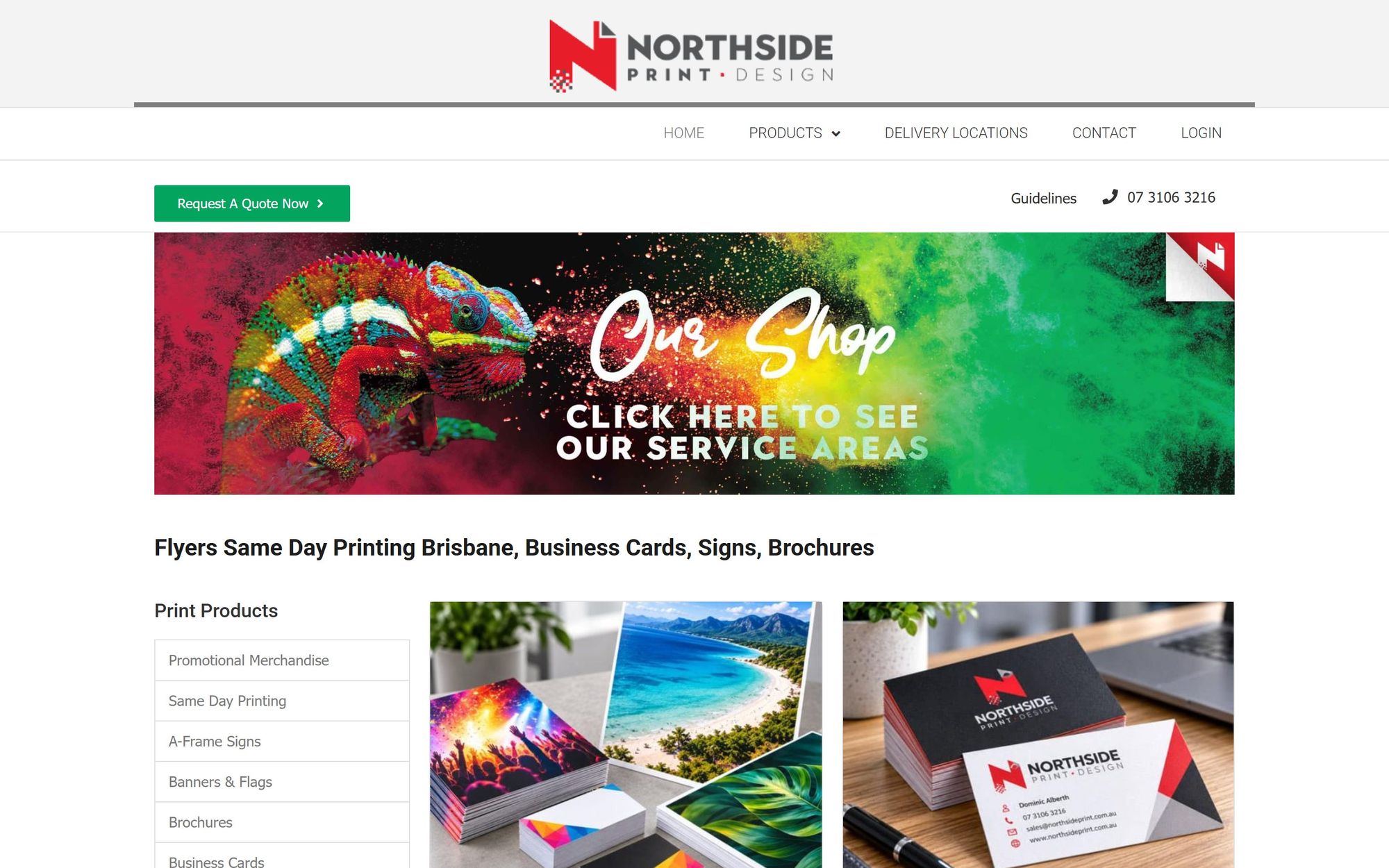 The old Northside Print home page