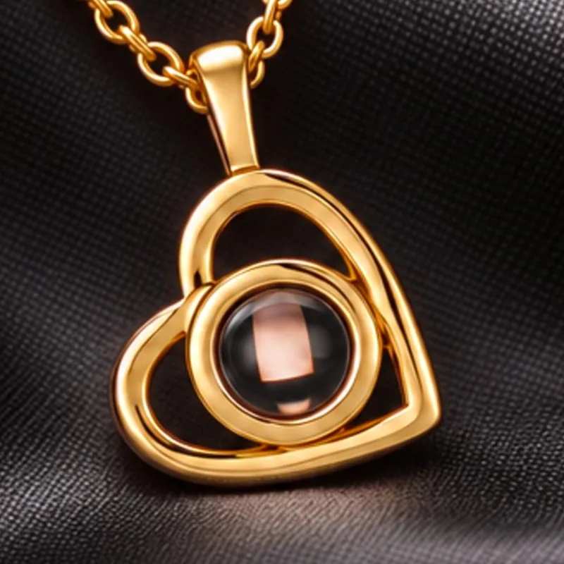 The pendant in gold