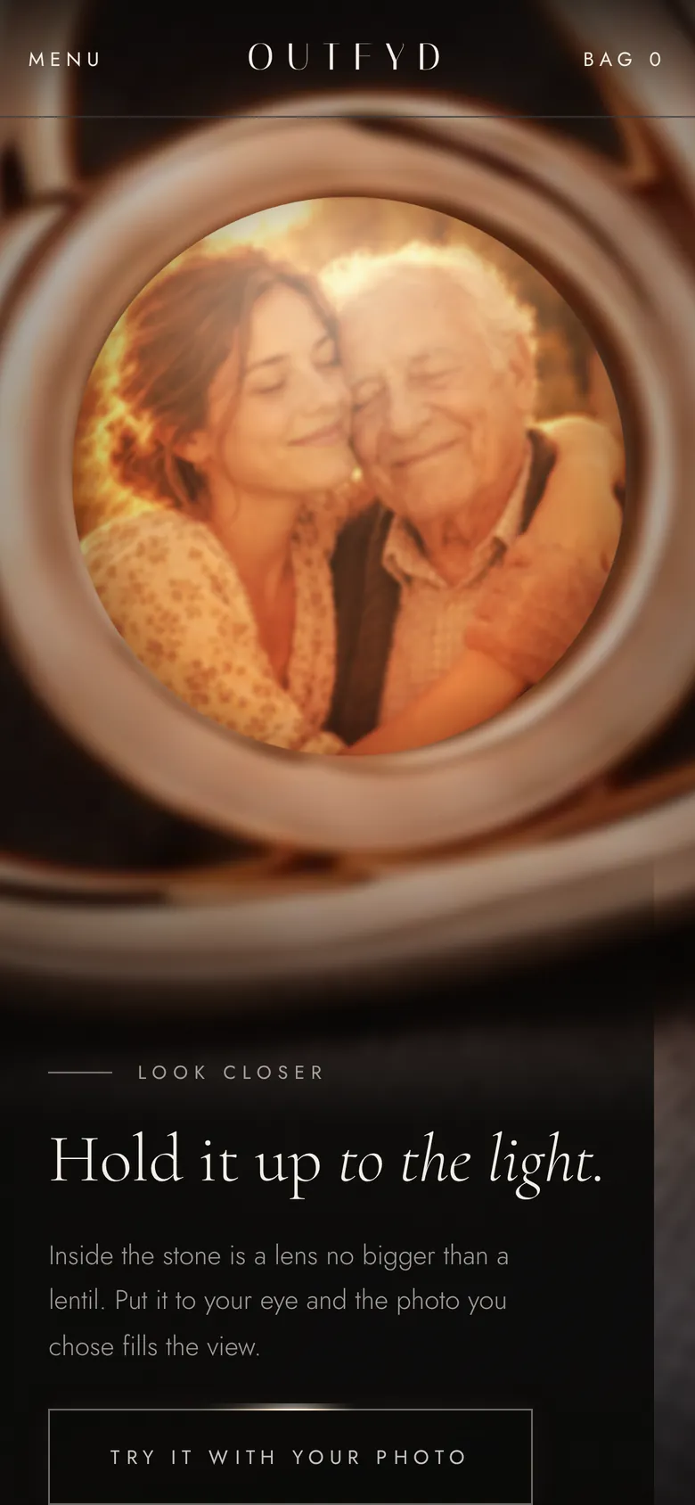 Inside the lens on a phone